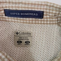 Columbia Shirt Men's XL Brown Check Cotton Short Sleeve Super Bonehead FM7272 image 12