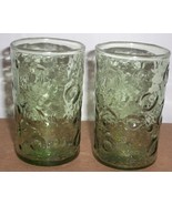 VINTAGE (2) MINI ANCHOR HOCKING OLIVE GREEN GLASSES - $32.81 CAD