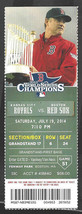 Kansas City Royals Boston Red Sox 2014 Ticket Mike Napoli HR Jarrod Dyson Omar I - £2.31 GBP