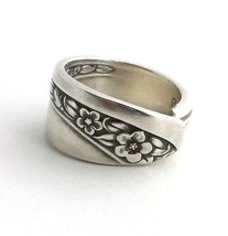Spoon Ring Starlight Rose 1953 Band Vtg Silverware Jewelry Many Sizes Floral - £14.38 GBP