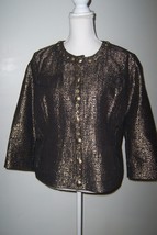 Ruby Rd  Ladies Blazer Jacket Black Gold Metallic Size 16 - £7.98 GBP