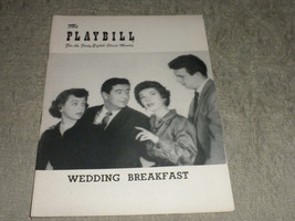 Playbill 1954 Lee Grant; Tony Franciosa in Wedding Breakfast at 48th St ... - £7.07 GBP