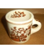 VINTAGE NASCO INDIAN TREE BROWN DEMITASSE COFFEE MUG - $29.78