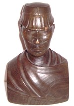 Victor  F. De Le Torre Handcarved &amp; Crafted &quot;Man&quot; Original Wood Bust Art - £227.42 GBP