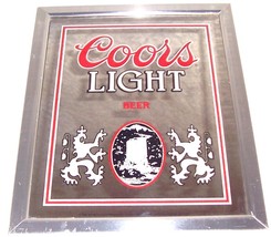 Vintage 1983 Coors Light Beer Advertisement Bar Mirror - £143.03 GBP