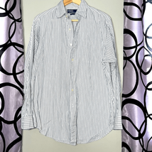 Ralph Lauren striped long sleeve button-down shirt, size 15.5/33 - £13.82 GBP