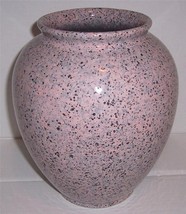 Vintage Global Pink Speckled Ceramic Mosaics Vase made in Portugal - $246.24