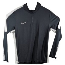 Mens Track Jacket Nike Black Size L Large Sweatshirt 1/4 Zip Up Running Top - $40.06