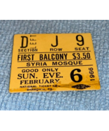 BOB DYLAN  1966 USED CONCERT TOUR TICKET STUB SYRIA MOSQUE Robert Zimmer... - £35.37 GBP
