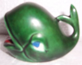 Vintage Seaport Handpainted Green Whale Collectible Ceramic - $40.00