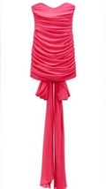 Nwt Zara Women&#39;s Barbie Mattel Draped Short Dress Pink Size S Small 5919/100 - £76.30 GBP