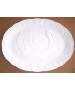 Vintage Thanksgiving Porcelain White Turkey Platter - $102.93