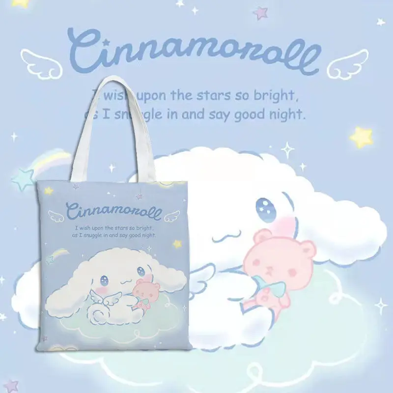 Sanrio Kawaii Cinnamoroll Anime Girly Heart Canvas Handbag Cute Cartoon One - £9.12 GBP+