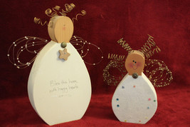 Set of 2 Wood Angels &quot;Bless this home...&quot; - $24.99