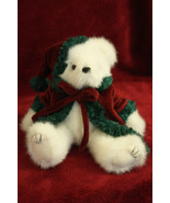 Ty 2000 White Bear with Burgundy &amp; Green Hat &amp; Cape - £10.27 GBP