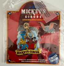 Disney Mickey&#39;s Circus Event Dumbo Casey Jr. Train Pin &amp; Medal LE 250 Set - $25.73