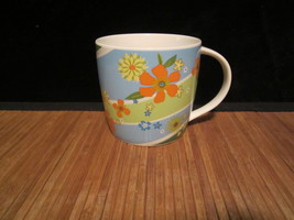 2007 Starbucks Spring Summer Colorful Floral Coffee Mug Tea Cup Blue/Green 14 oz - £13.36 GBP