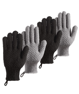 Bath Exfoliating Gloves Scrub - 4 Pcs (2Pairs) Lengthened and Large Exfo... - €10,48 EUR