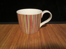 2008 Starbucks Art Deco Rainbow Vertical Striped Coffee Mug Tea Cup 13 oz - £11.95 GBP