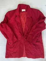 Pendelton Women’s Virgin Wool Red Blazer Size 14 Vtg - £15.60 GBP