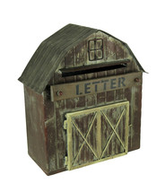Rustic Metal Barn Decorative Farmhouse Letter Box Wall Hanging - £46.57 GBP