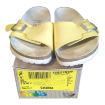 Birkenstocks Birkis Catalina Glossy Yellow One Strap Sandals Slides 40 Womens - £34.97 GBP