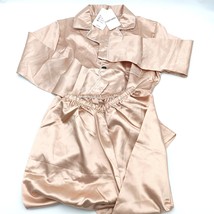 CuteCosplay Sleepwear Long-sleeved Trousers Womens Silk Satin Pajamas Loungewear - £25.98 GBP