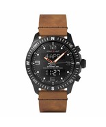 Alfajr WH-24 Dynamic 360 Leather Azan Wrist Watch - Black Dial &amp; Leather... - $5,857.80 MXN