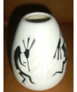 Wastewater Kokopelli Vase Signed BLK Dine Pottery - $84.74