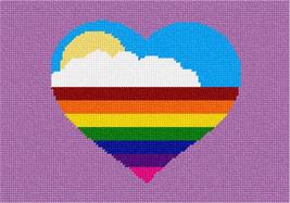 Pepita Needlepoint Canvas: Heart Rainbow, 10&quot; x 7&quot; - £40.06 GBP+