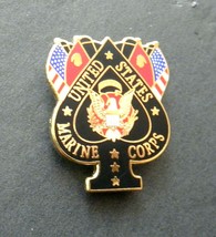 US Marine Corps Marines Ace of Spades Flag Lapel Pin Badge 7/8 x 1 INCH - £4.34 GBP