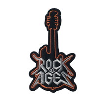 Rock Of Ages Guitar Iron or Sew On Patch Embroidered Rock Band Jean Jack... - £7.49 GBP