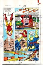 Original 1984 Iron Man 181 color guide art page:Marvel Comics Production Artwork - £55.92 GBP
