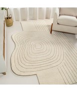 Irregular Handmade Tufted Wool Carpet for Living Room, Bedroom, Hall, En... - $260.00+