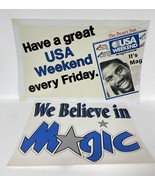 Lot of (2) NBA Banners - Magic Johnson &amp; Orlando Magic - $15.00
