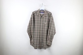 Vintage 90s Pendleton Mens Large Faded Spell Out Collared Flannel Button Shirt - £38.88 GBP