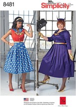 Simplicity Sewing Pattern 8481 Misses Dress Rockabilly Cosplay Size 10-18 - £6.95 GBP