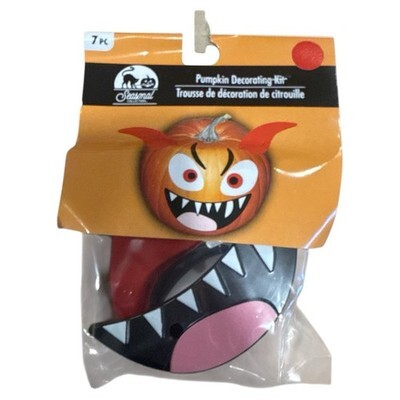 4 Halloween Pumpkin Mess Free Push-In Face Decorating Kit, 4 Different Patterns Item image 5