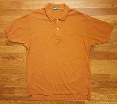 Bossini Dark Burnt Orange Brown Short Sleeve S/S Polo Shirt Large L - $29.99