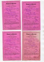 5 Report Cards 1920&#39;s Bourbon County Kansas Arthur Fairbanks - £14.24 GBP