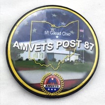 AMVETS Mt. Gilead Ohio Pin Button Pinback Post 87 - £7.08 GBP