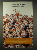 2002 Kellogg&#39;s Frosted Flakes Cereal Ad - Score one of 100 soccerballs a day - £14.48 GBP