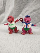 Barney Dinosaur Vintage 90&#39;s 5&quot; Figure Toy Lyons Group PVC Plastic  Lot Of 2 - £12.00 GBP