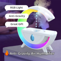 RGB Night Light Water Droplet Sprayer Anti-Gravity Air Humidifier 350ml Creative - £41.93 GBP