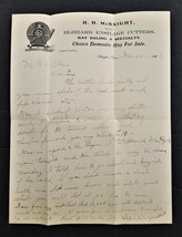 1906 antique McKNIGHT BLIZZARD ENSILAGE CUTTERS LETTERHEAD signed handwr... - £33.11 GBP
