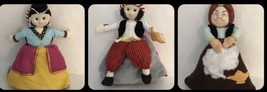 Topsy Turvy Story Doll Of Aladdin FOLK ART Handmade Larger W Detail 3 Characters - £14.24 GBP
