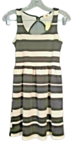 One Clothing Sheath Dress Black White Striped Sleeveless Open Back Women... - £10.90 GBP