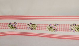 Lion Ribbon Rustic Rose Lavender Roses 2.5&quot; Polyester Cotton White Pink ... - £23.38 GBP