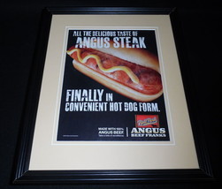 2010 Ball Park Angus Franks Hot Dogs Framed 11x14 ORIGINAL Vintage Adver... - $34.64