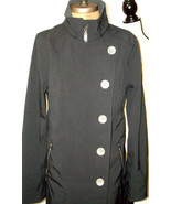 New NWT Prana Black Womens L Jacket Coat Zip Button Long Pockets Rain Ma... - £209.48 GBP